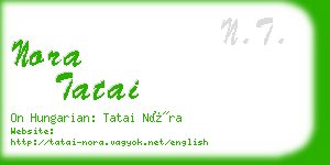 nora tatai business card